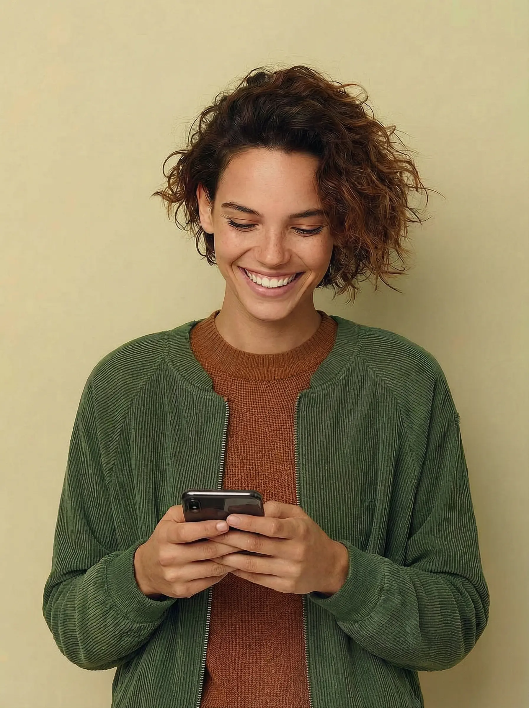 Person mit Smartphone