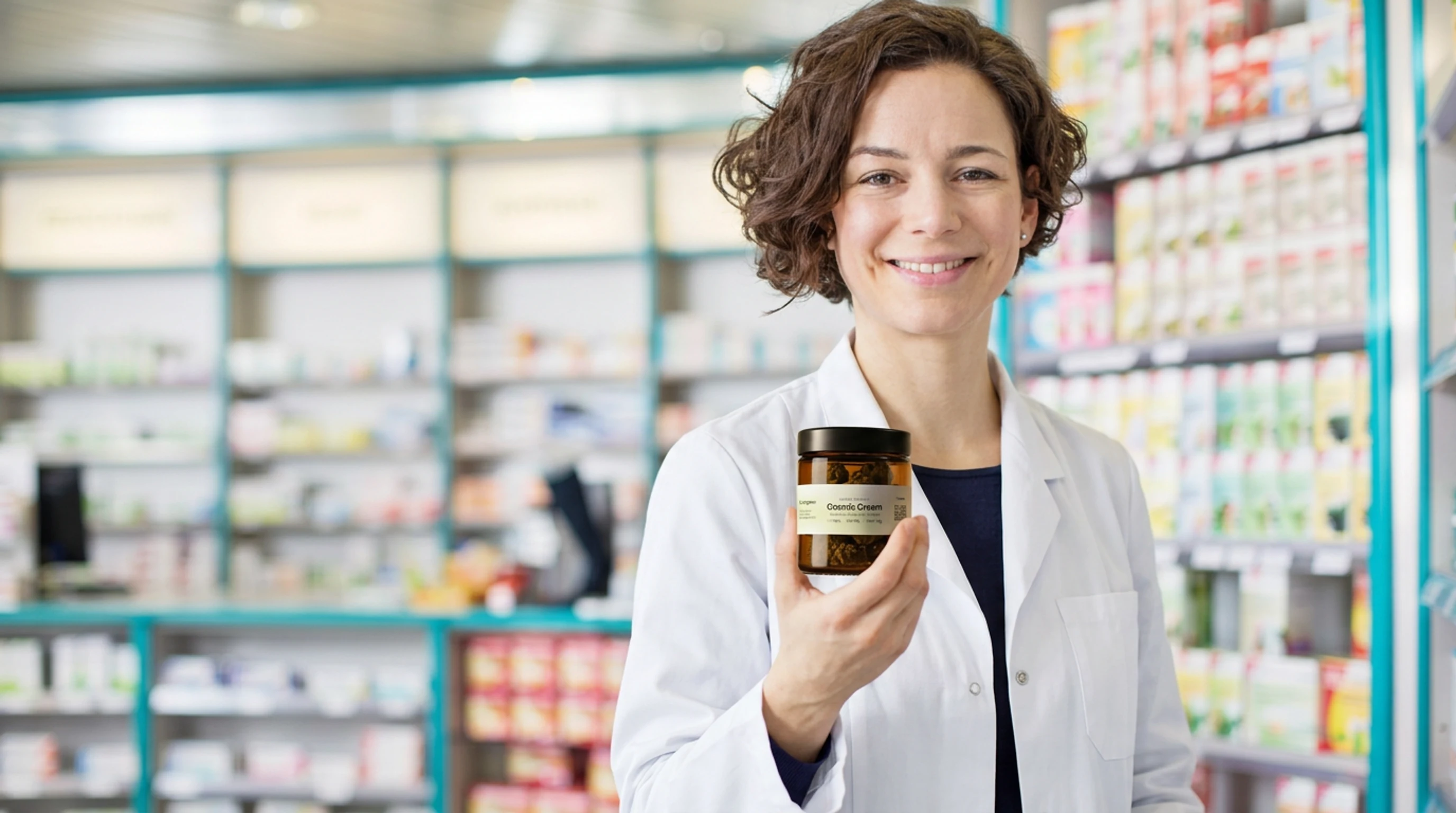 Apothekerin in Cannabis-Apotheke vor Ort