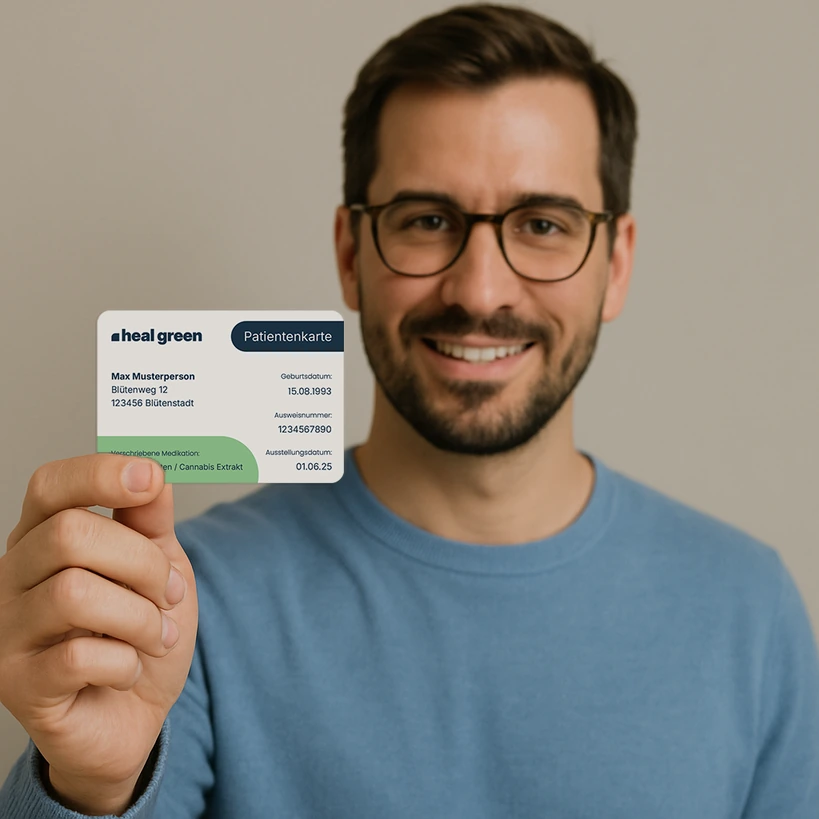 Patient mit medizinischer Cannabis-ID-Karte